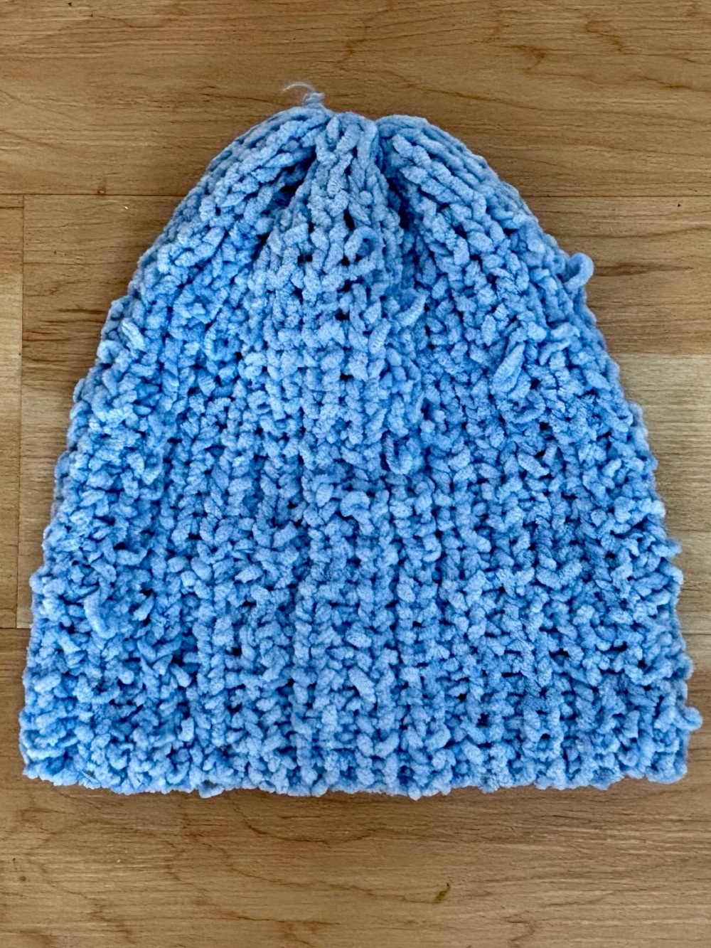 Women’s Baby Blue Soft Chenille Knit Winter Hat